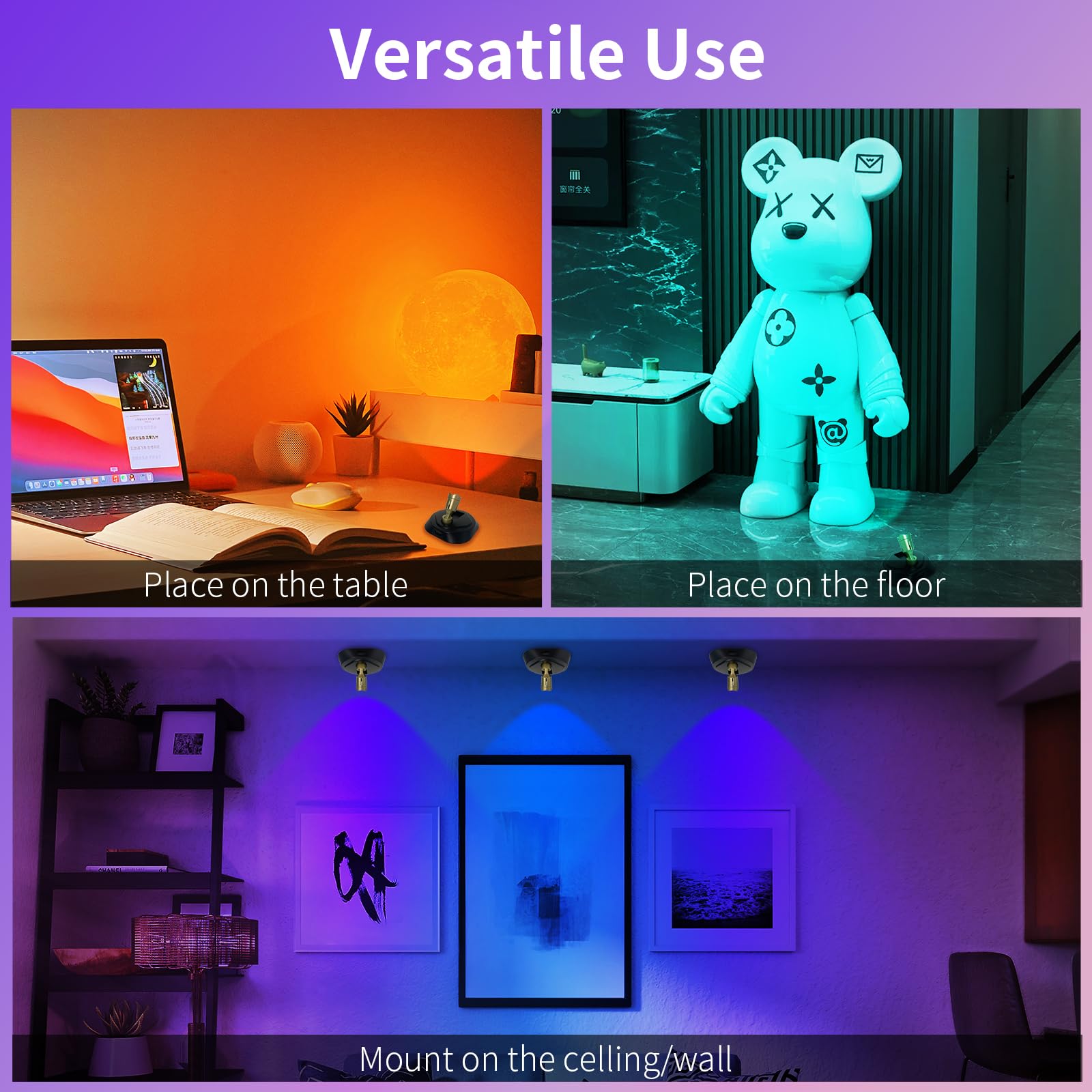 LEASTYLE dimmable ambient light offers 10 brightness levels for precision.