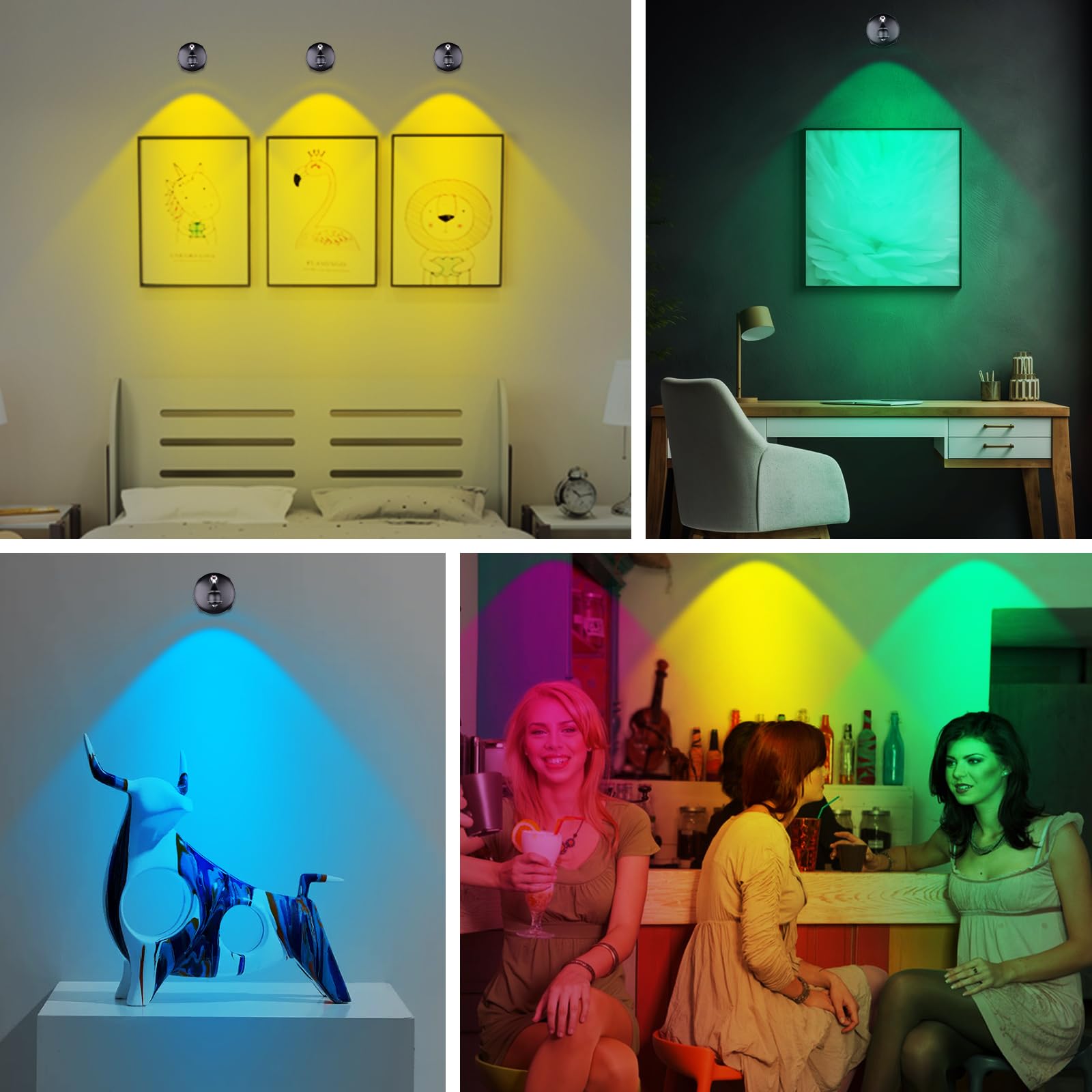 LEASTYLE adjustable head rotates 350 degrees and tilts 200 degrees for precise lighting