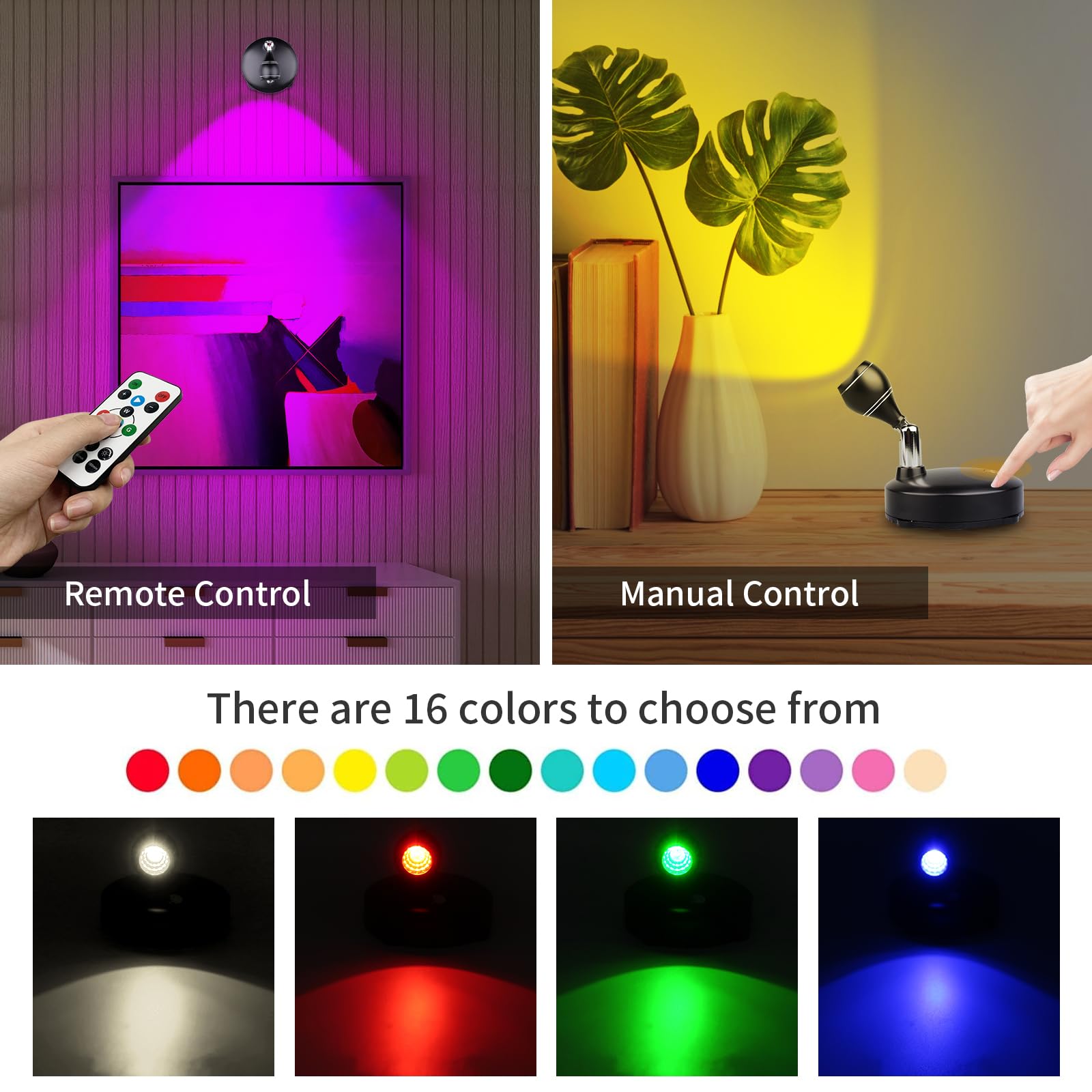 LEASTYLE spotlight with remote control enables convenient on/off and timer settings