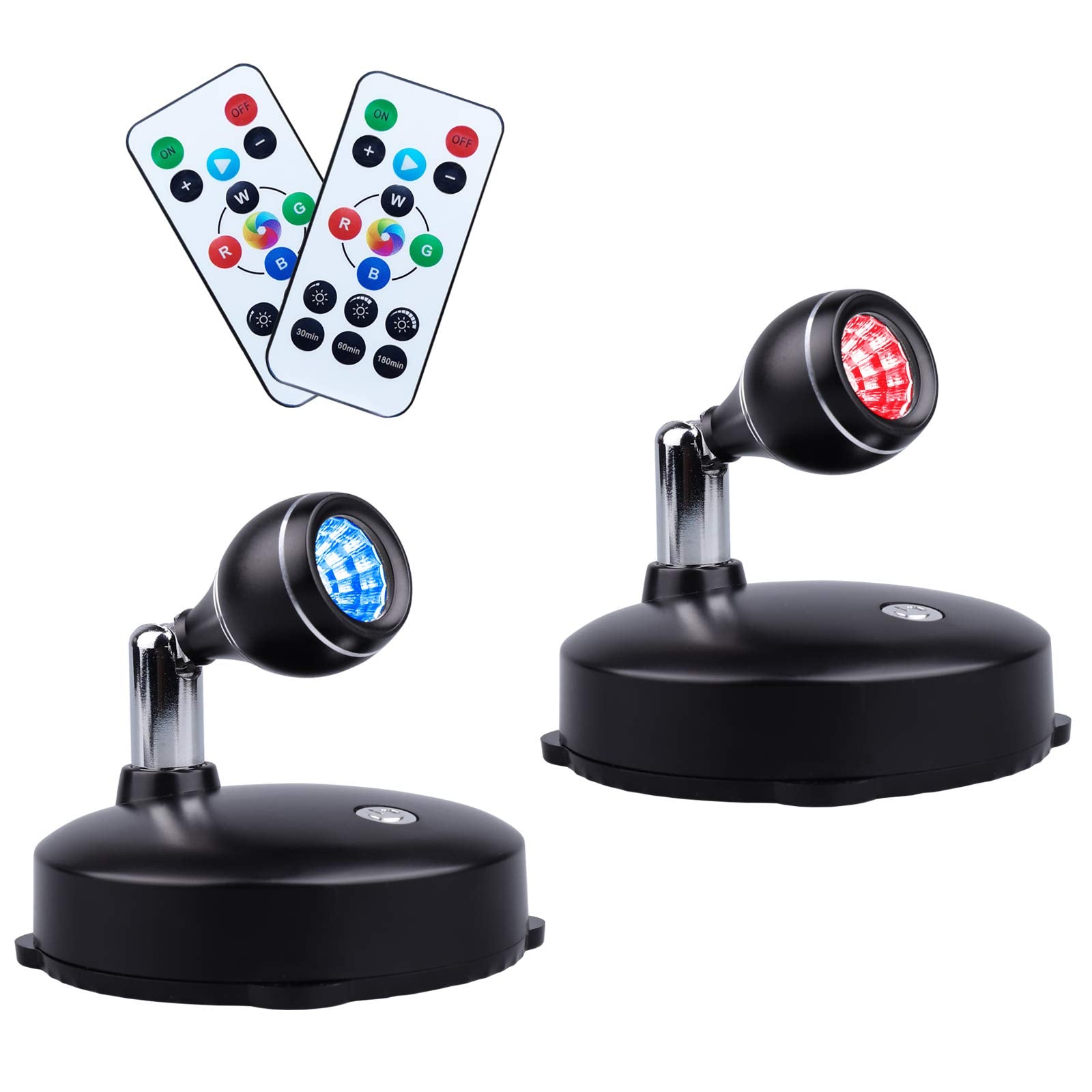 LEASTYLE wireless spotlight on wall art delivering cordless illumination for vivid display