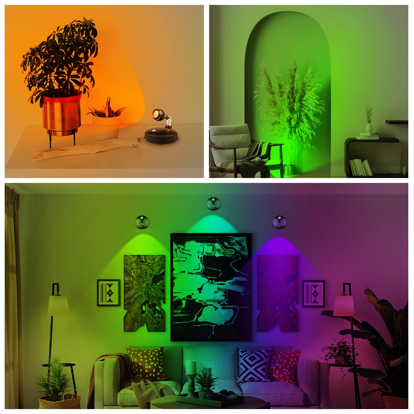 LEASTYLE Two-pack enables versatile wall or surface placement.