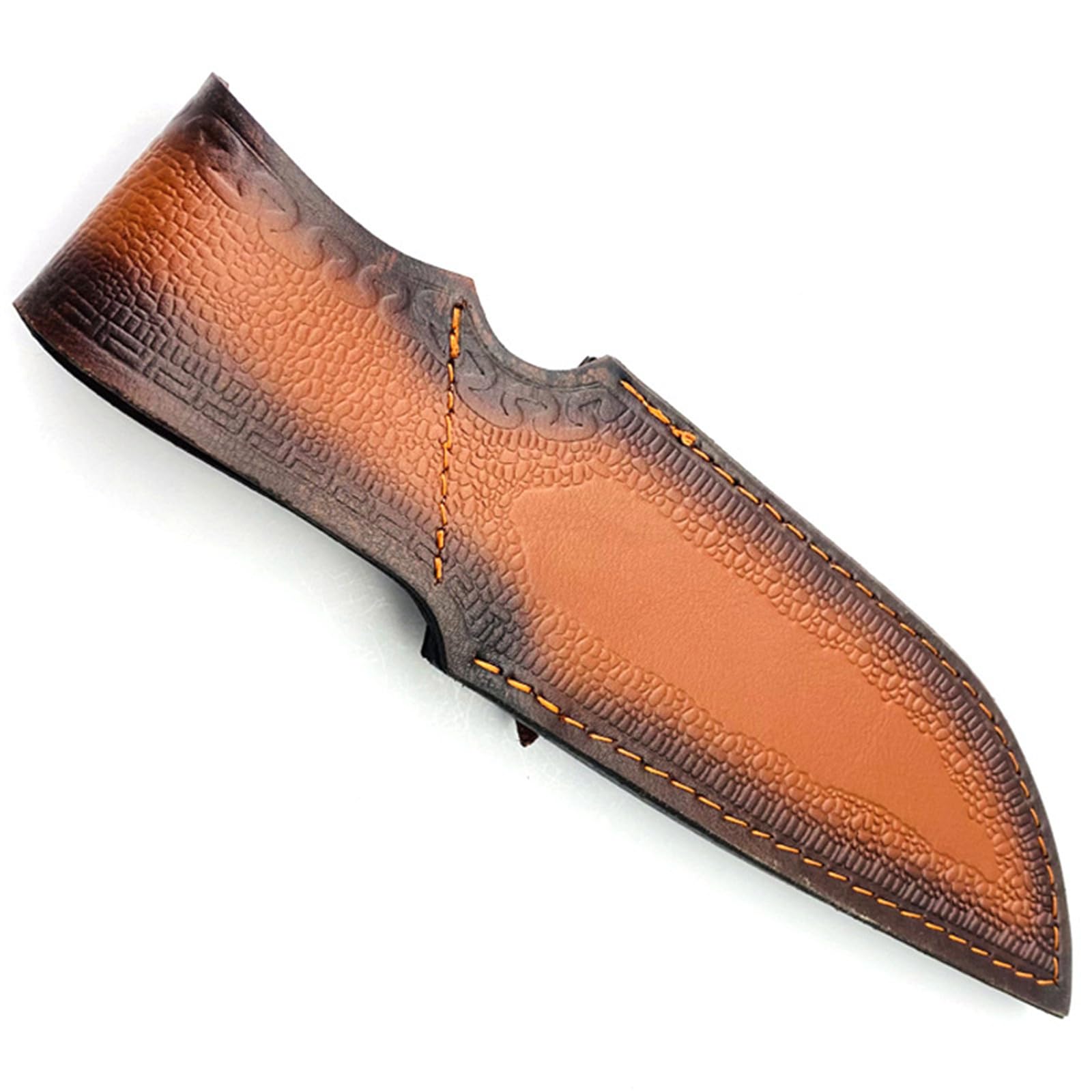 Leather Knife Sheath featuring embossed pattern for a classic look.
