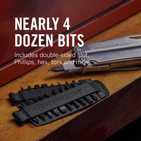 Two small sleeves keep bits organized and portable