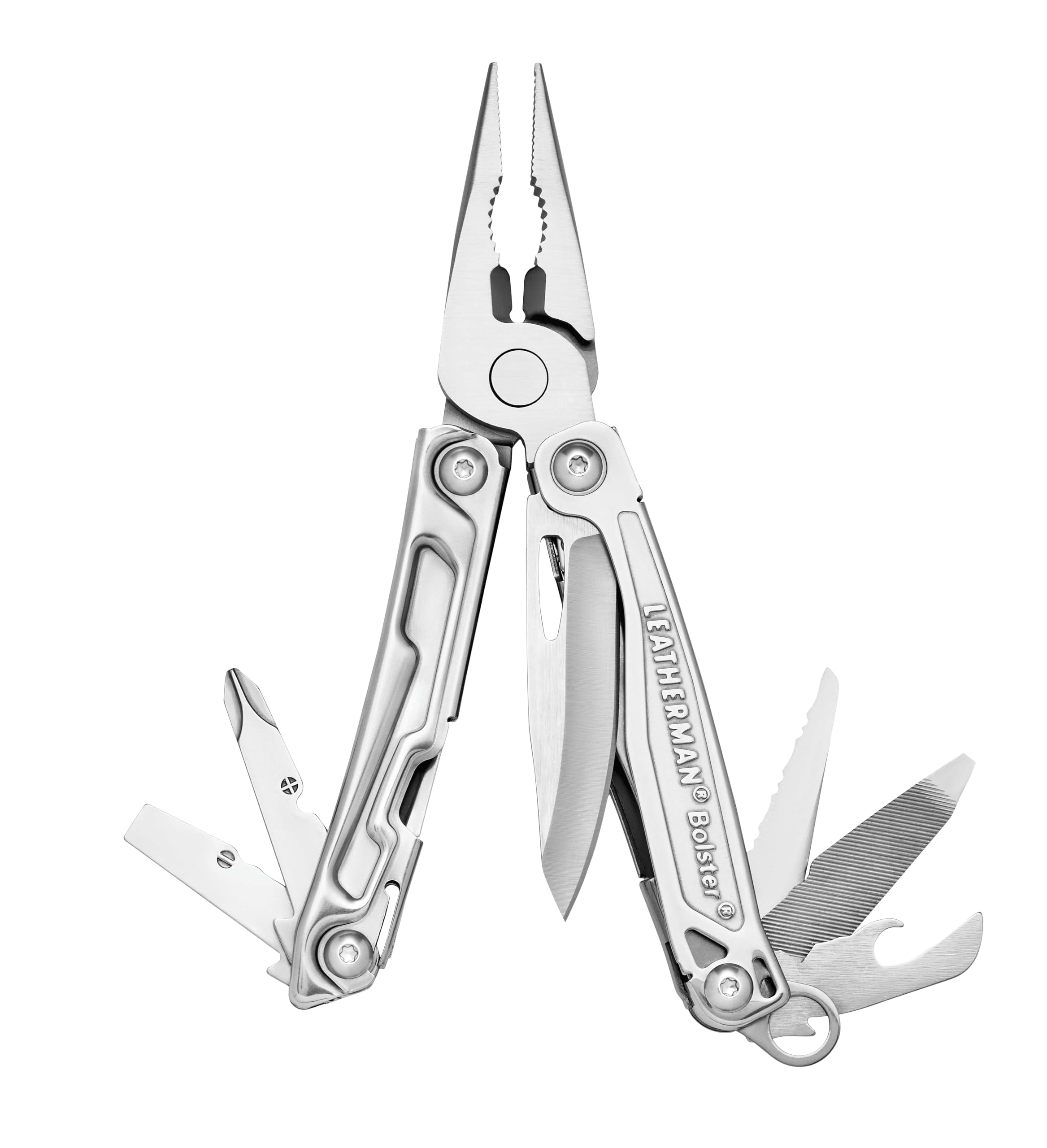 Leatherman Bolster pliers in use for sturdy outdoor repairs