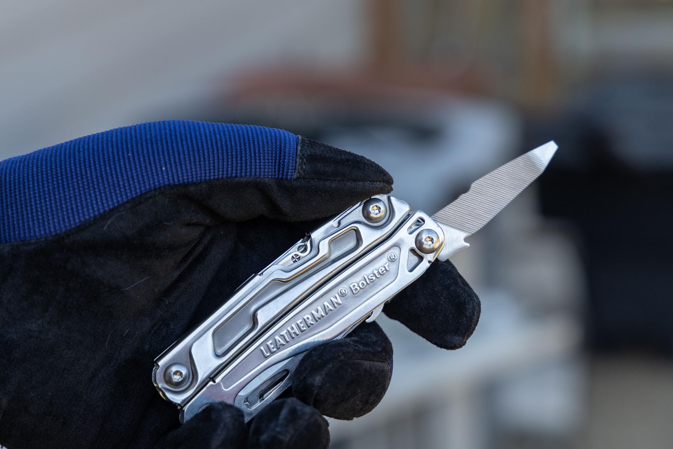 Leatherman Bolster ruler 1.5 inches for quick measurements