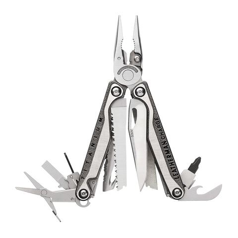 Leatherman Charge Plus TTI front view for everyday carry and quick multi-tool access