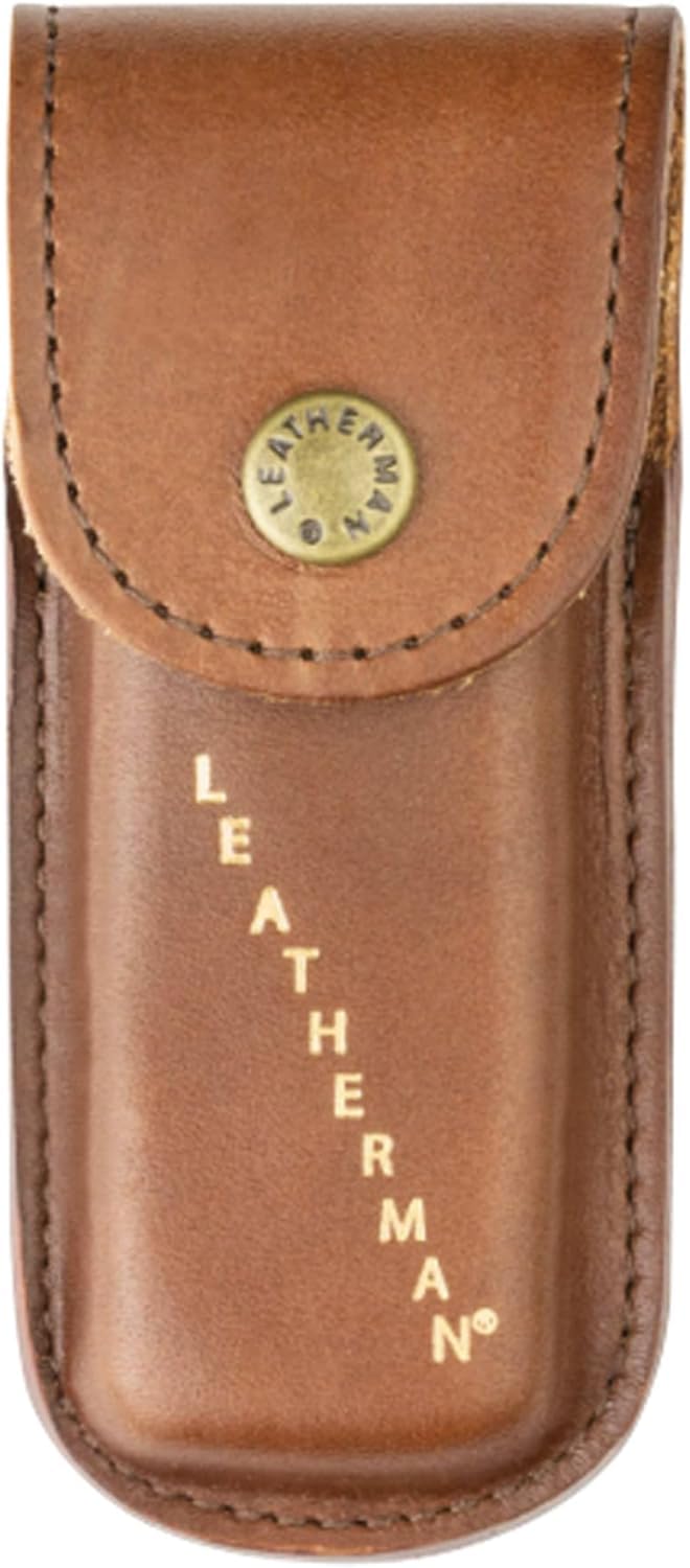 Leatherman Heritage leather snap sheath small with reinforced stitching protects your tool.