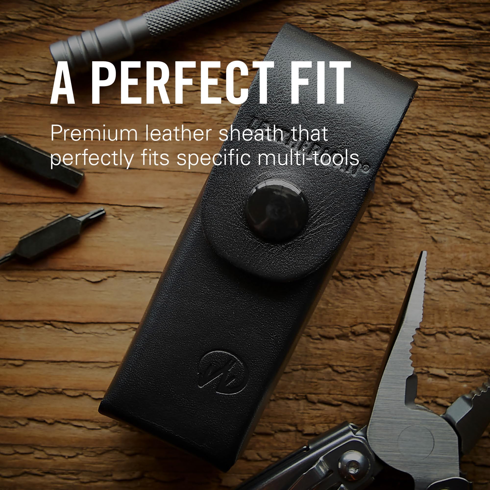 Integrated belt loop and rivets keep the tool at your side.