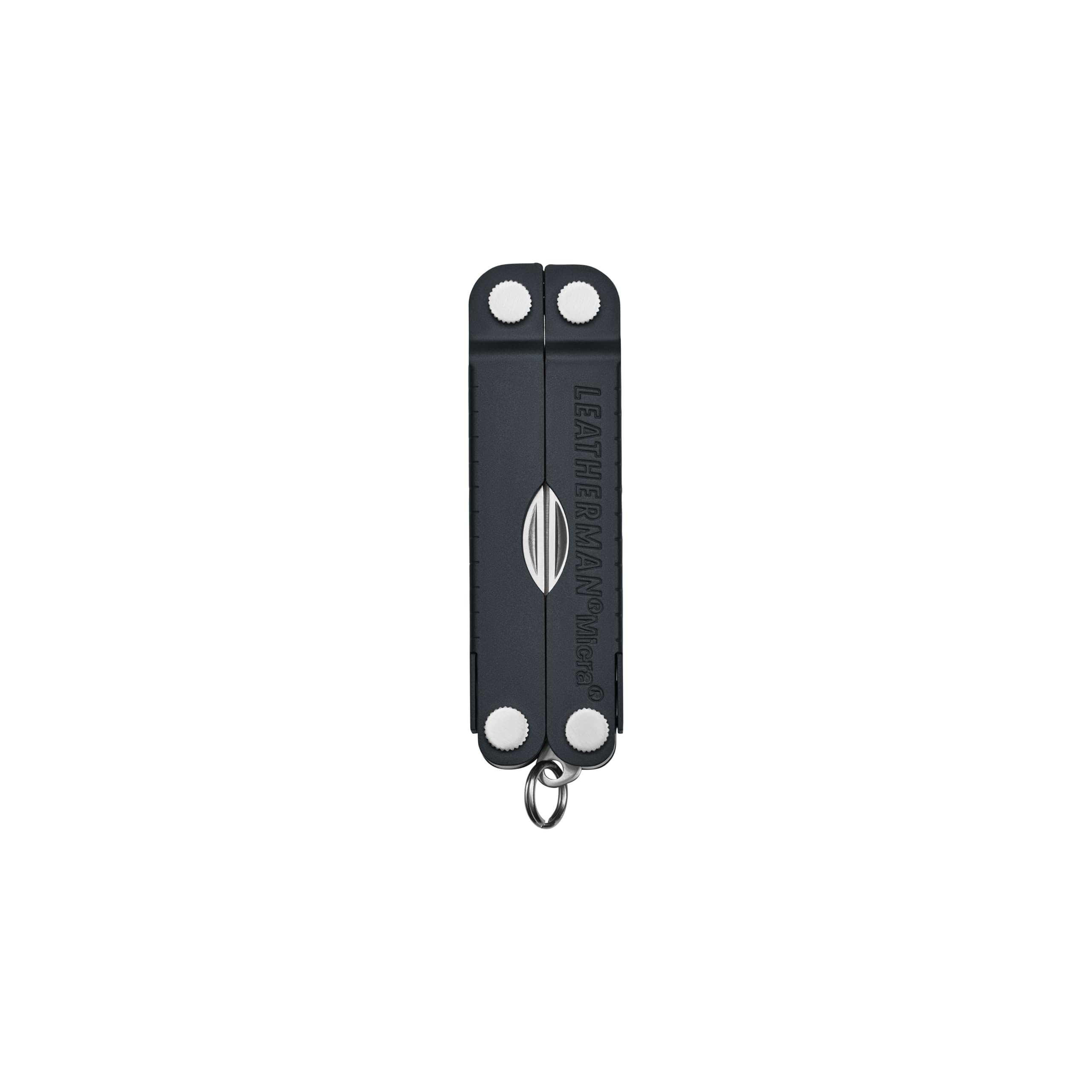 Leatherman Micra knife and tools clipped to bag for grab-and-go tasks.