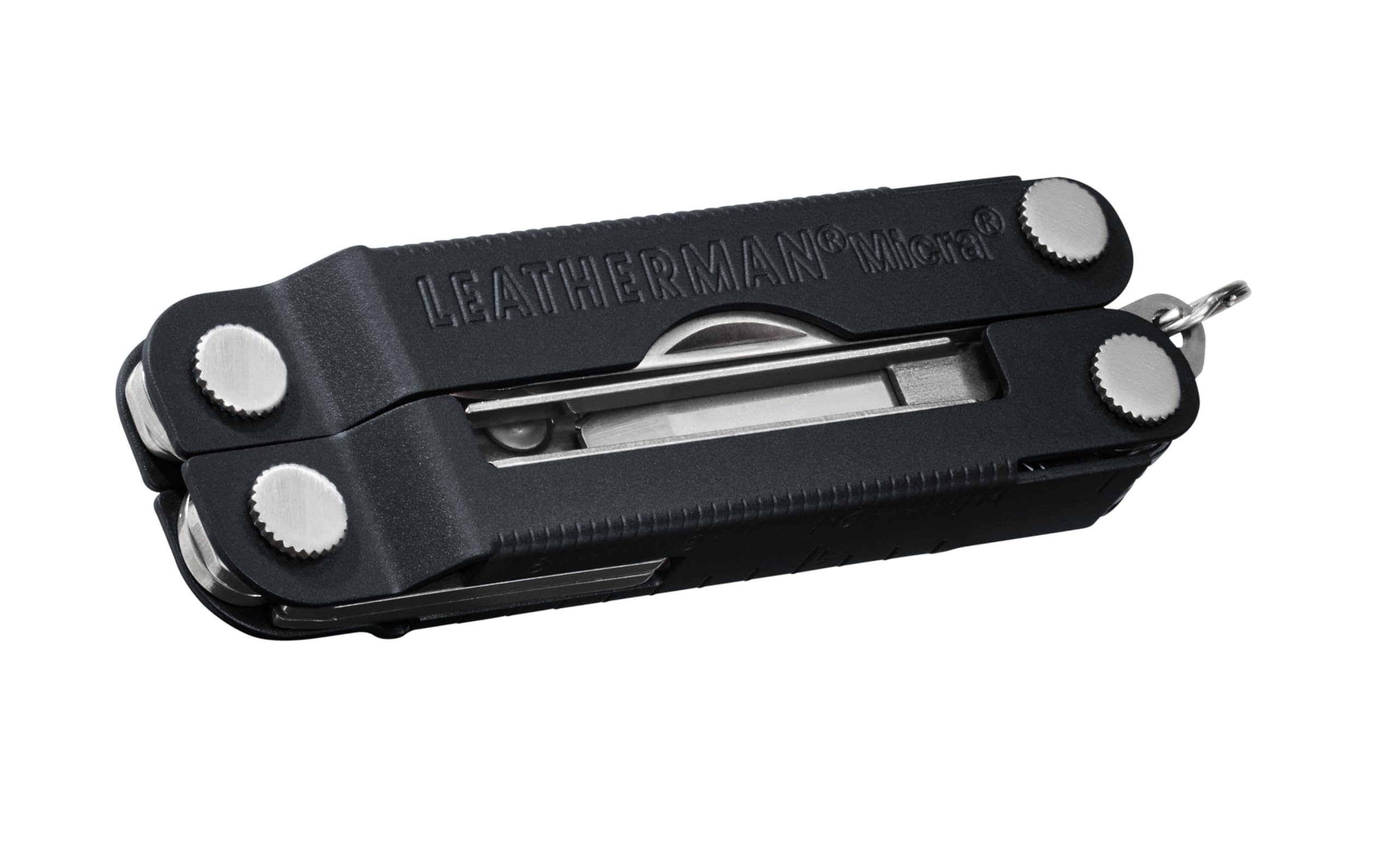 Leatherman Micra nail file and tweezers for quick on-the-spot maintenance.