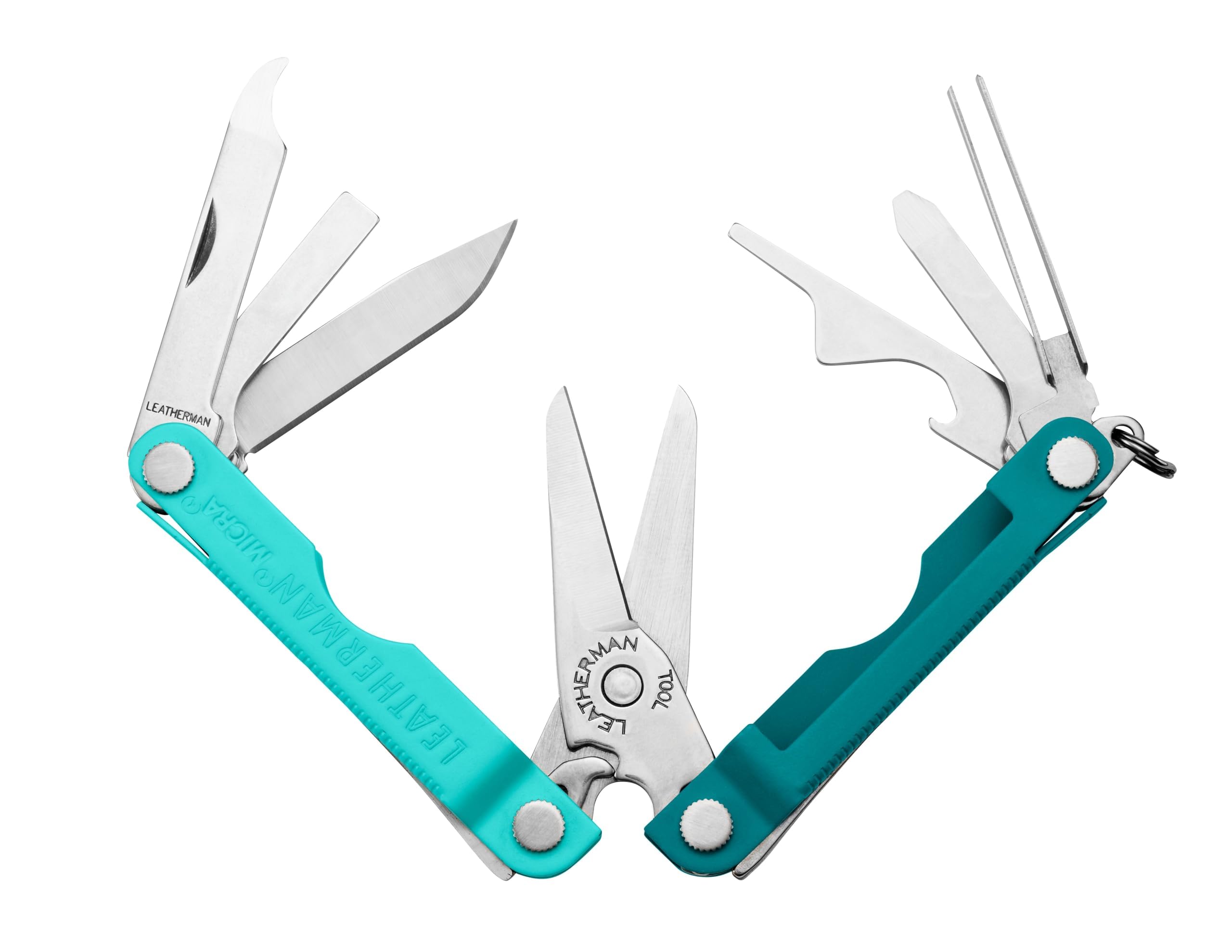 LEATHERMAN Micra scissors in action, enabling precise trims on the move.