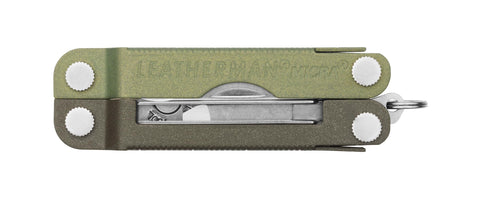 Leatherman Micra spring action scissors in use, handy on the go