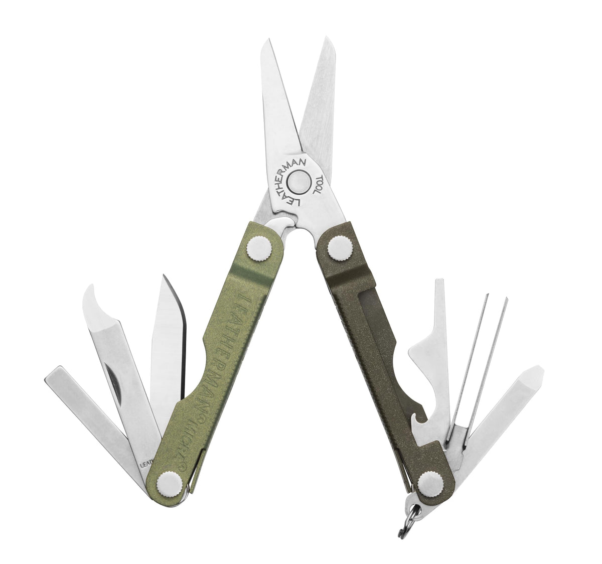 Leatherman Micra spring colorway front view, ideal for everyday carry