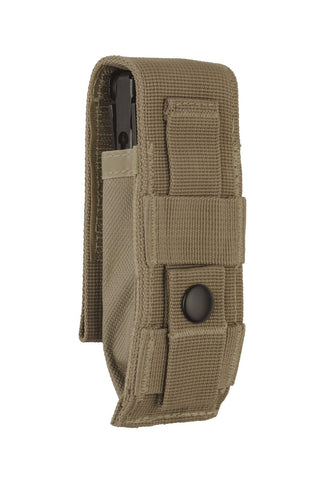 LEATHERMAN MOLLE sheath elastic pockets organize bits and accessories for efficient setup.