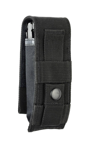 Leatherman MOLLE sheath for gear organization on backpacks and vests.