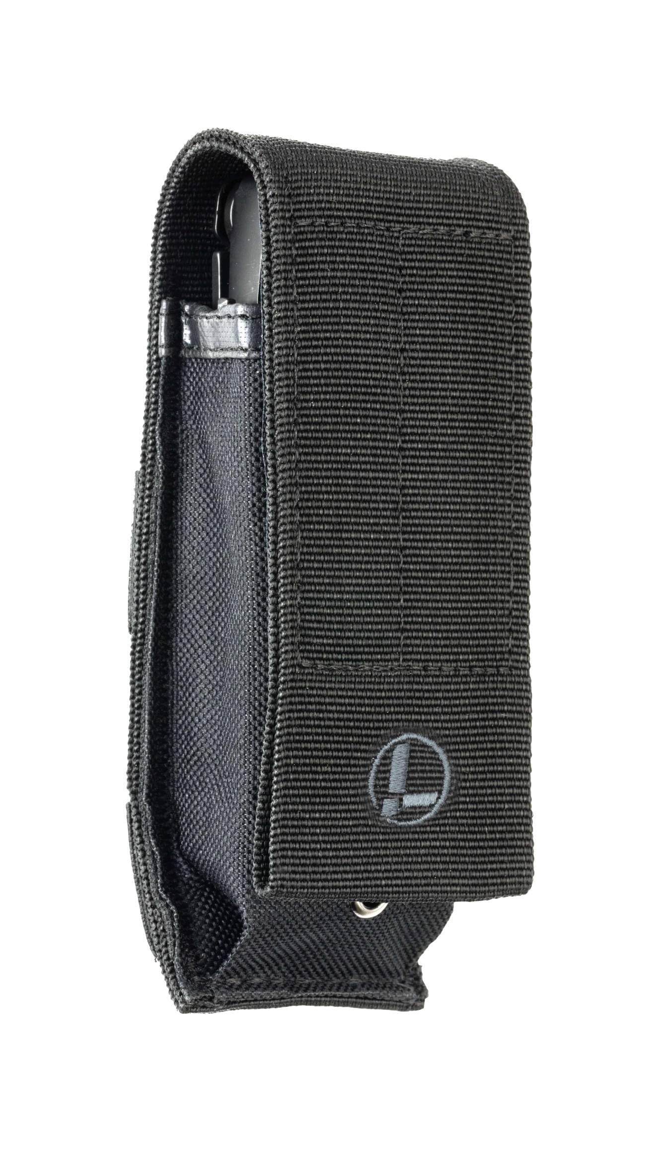 Leatherman MOLLE sheath with three elastic pockets keeps tools organized and ready.