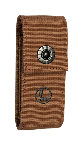 Leatherman premium nylon snap sheath in belt-ready design protects your multi-tool on the job.