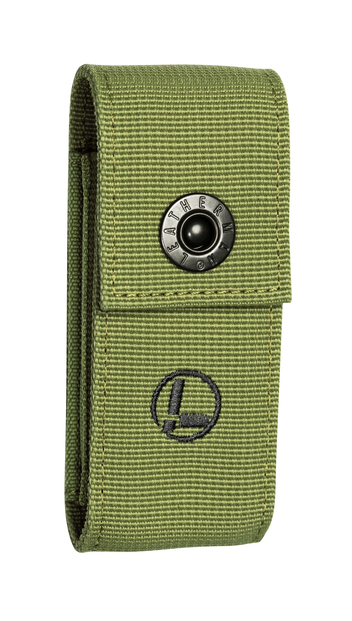 LEATHERMAN premium nylon snap sheath worn on belt protects tools from scratches.
