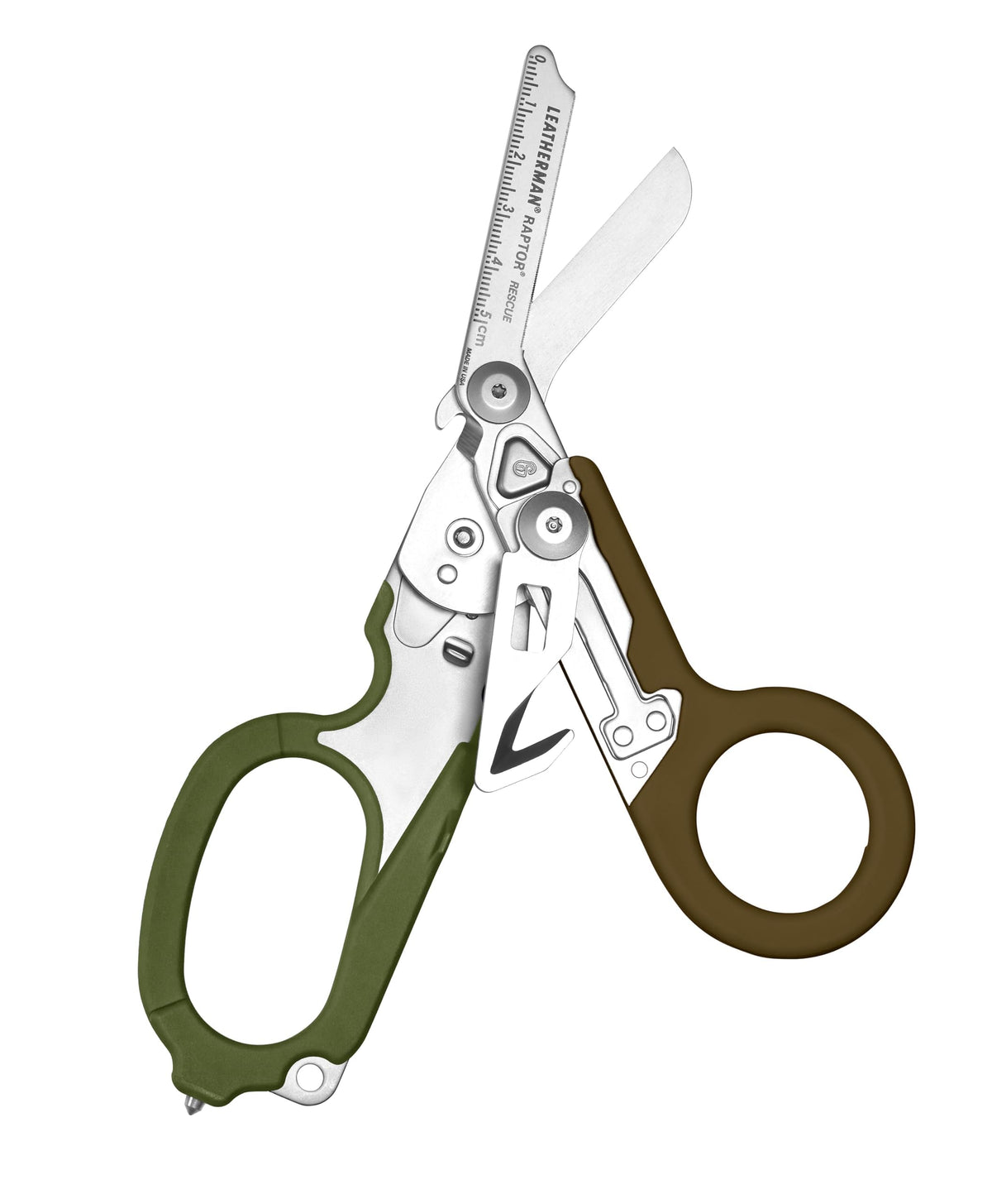 Leatherman Raptor Rescue emergency shears with carbide glass breaker for rapid response and rescue