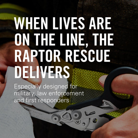 Leatherman Raptor Rescue on a holster for quick access