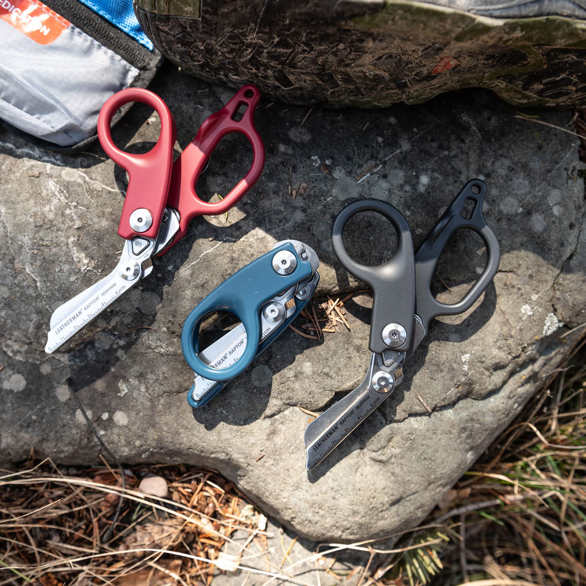 Leatherman Raptor Response oxygen tank wrench for secure adjustments.
