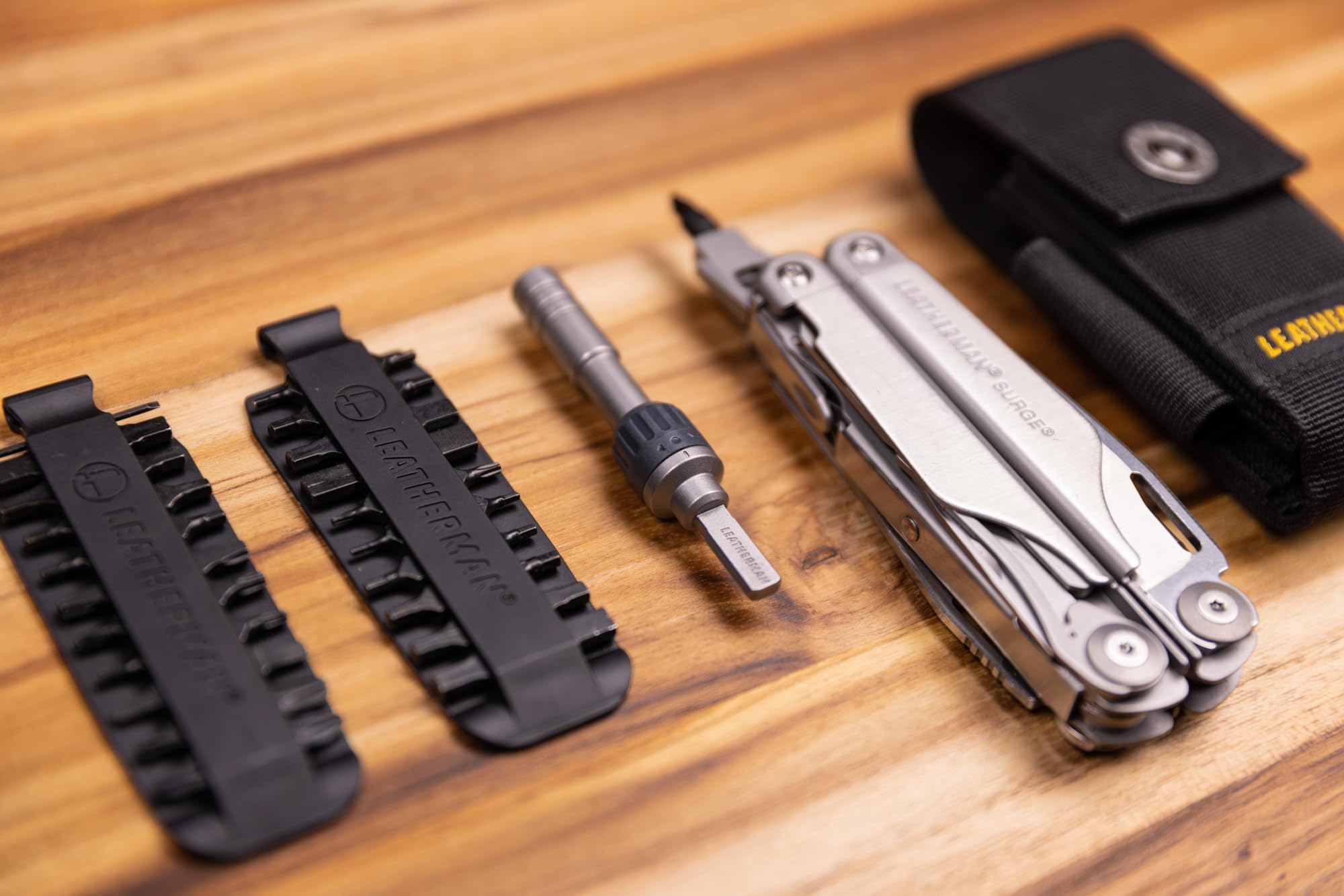 Leatherman Ratchet Driver magnetic bit holder keeps bits securely in place.
