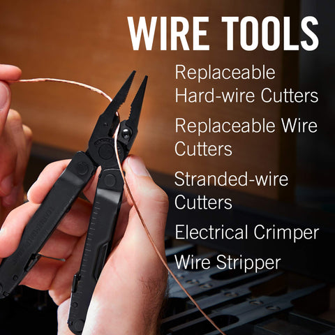 LEATHERMAN Rebar wire crimper and saw close-up, strong multitool capabilities