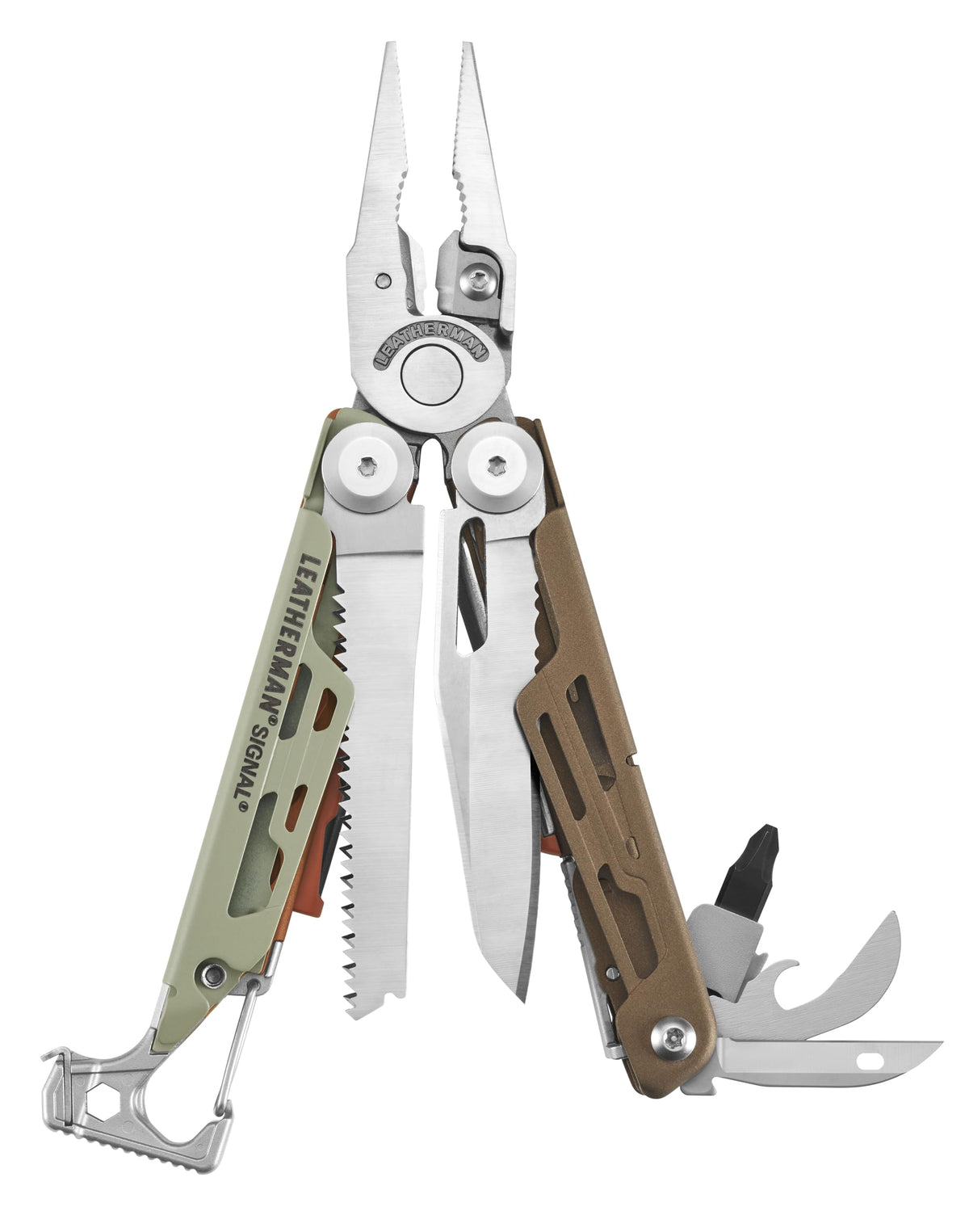 Leatherman Signal 19-in-1 multi-tool, closed, ideal for pocket-ready outdoor prep.