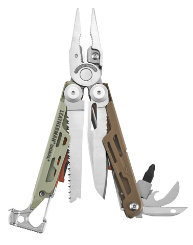 Leatherman Signal 19-in-1 multi-tool, closed, ideal for pocket-ready outdoor prep.