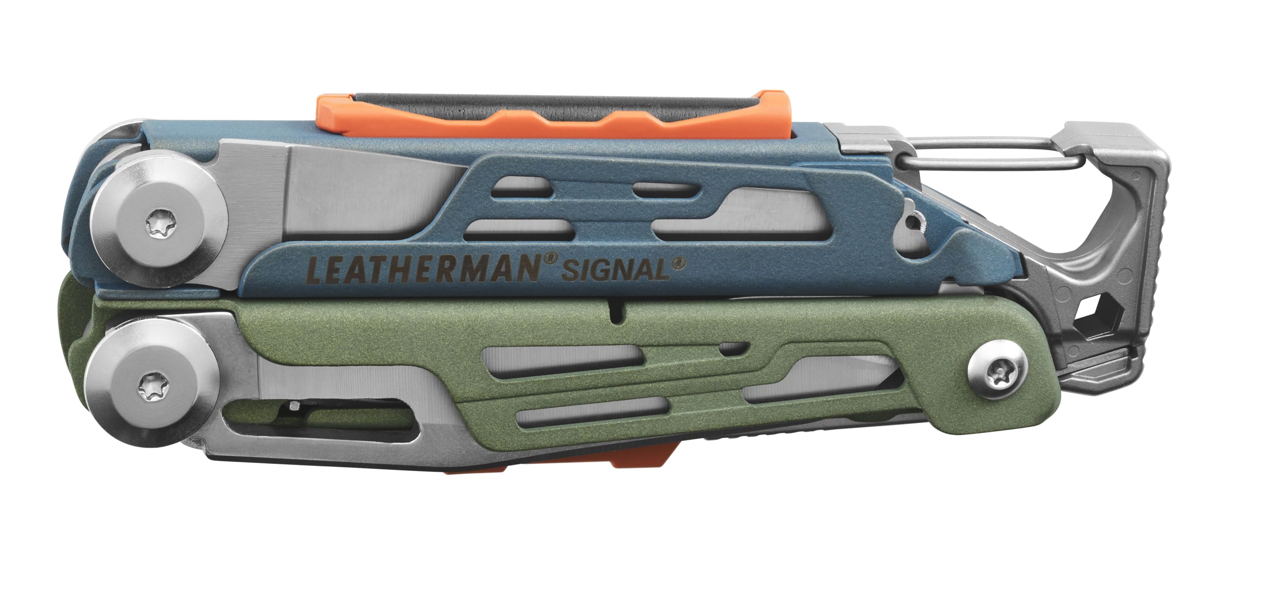 Leatherman Signal fire starter enables quick campfire ignition.
