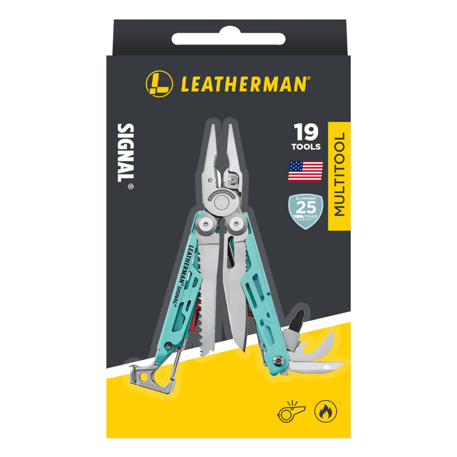 LEATHERMAN Signal fire starter feature in use outdoors