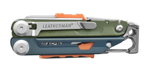 Leatherman Signal hammer and wire cutters for sturdy adjustments.