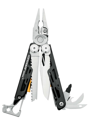 LEATHERMAN Signal hammer tool for secure tent stake setup in the field.