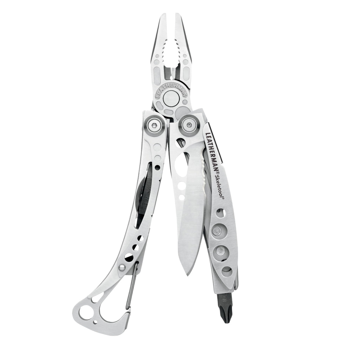 Leatherman Skeletool blade close-up for precise cuts during outdoor tasks