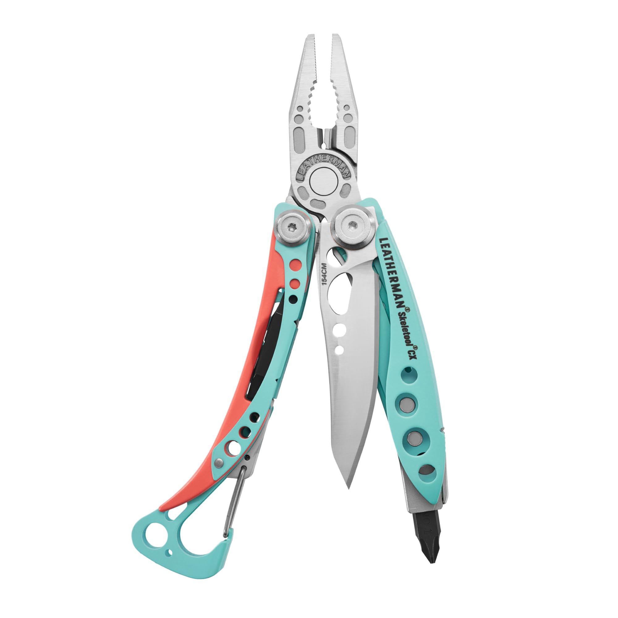 LEATHERMAN Skeletool CX Paradise Blue closed for easy everyday carry