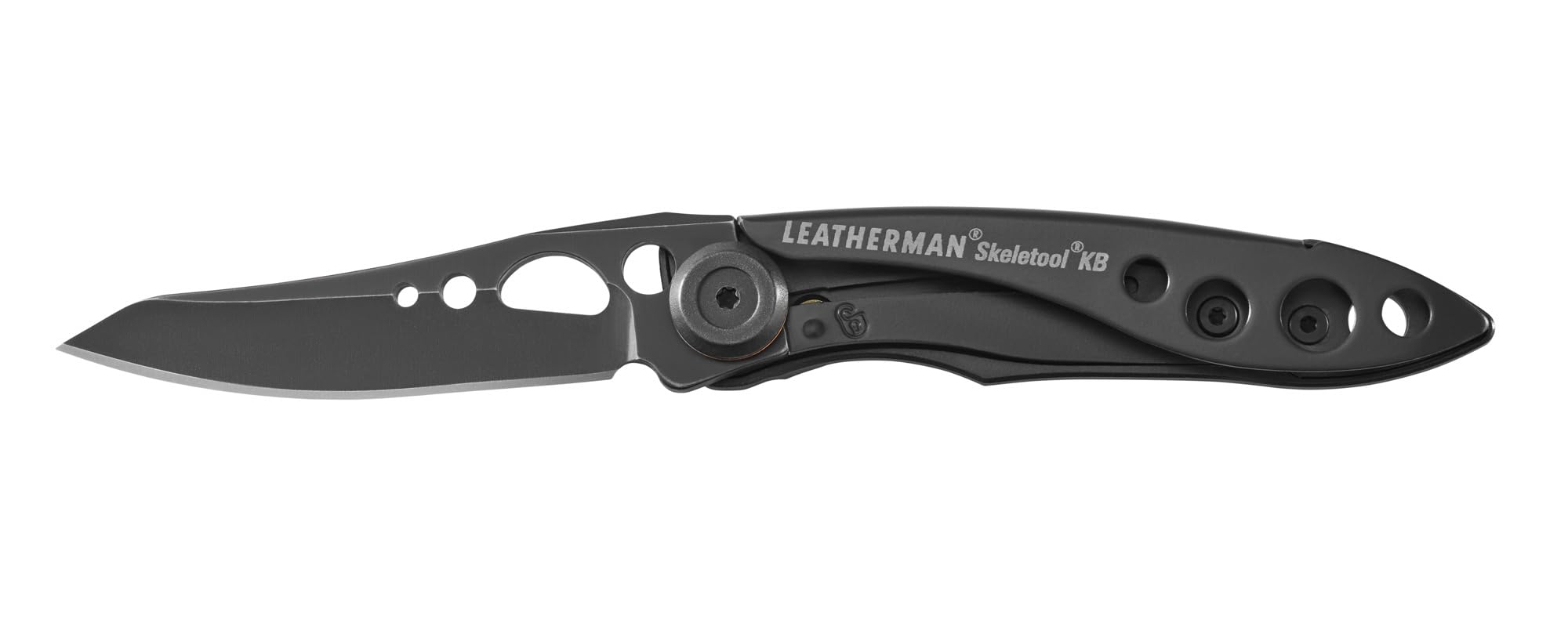 LEATHERMAN Skeletool KB onyx folded knife for easy everyday carry.