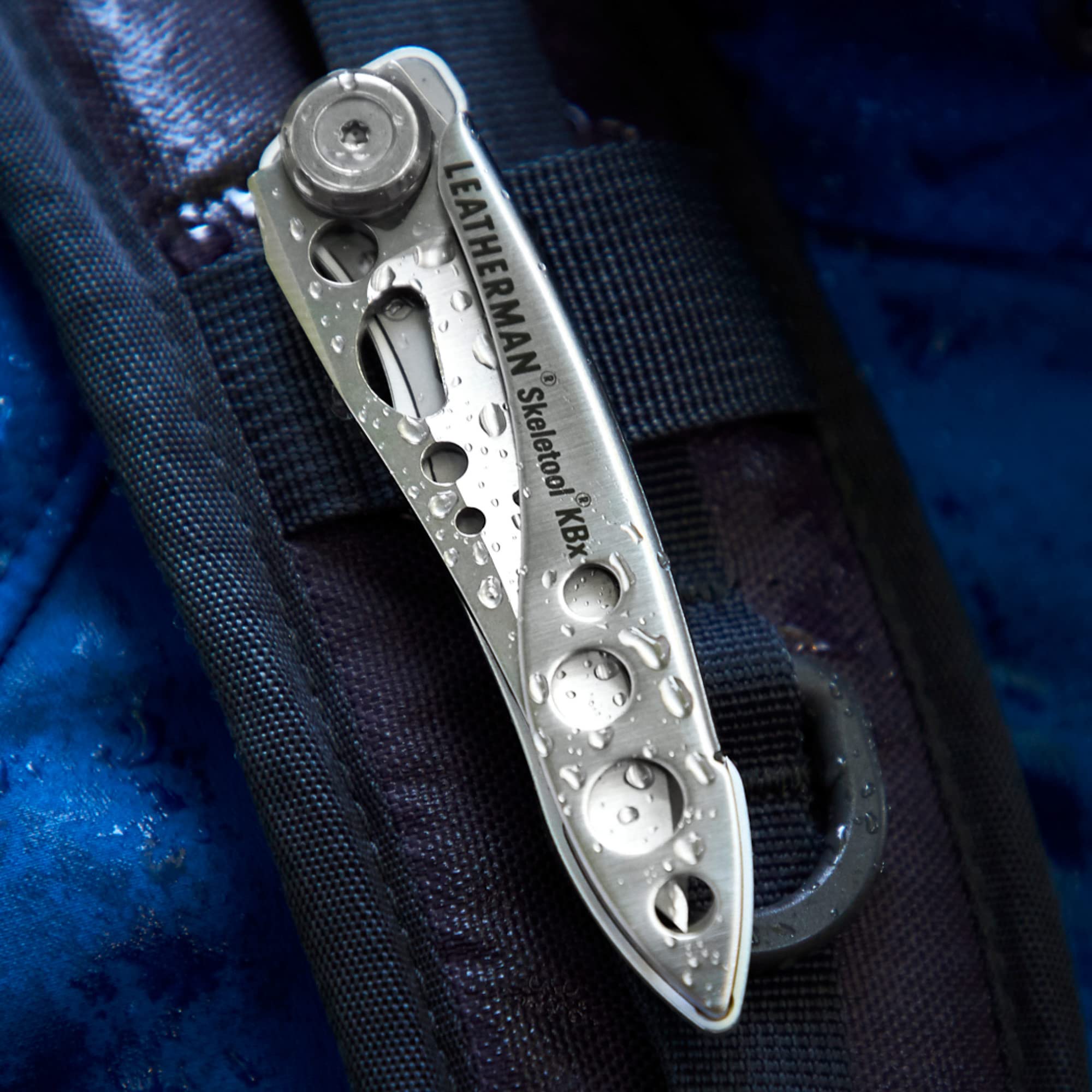 Leatherman Skeletool KBX slim profile, essential tools in a minimal kit.