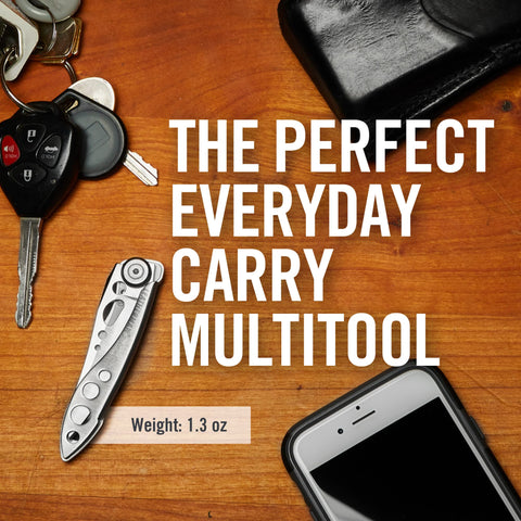 Leatherman Skeletool KBX stainless steel finish combines durability and lightweight feel.