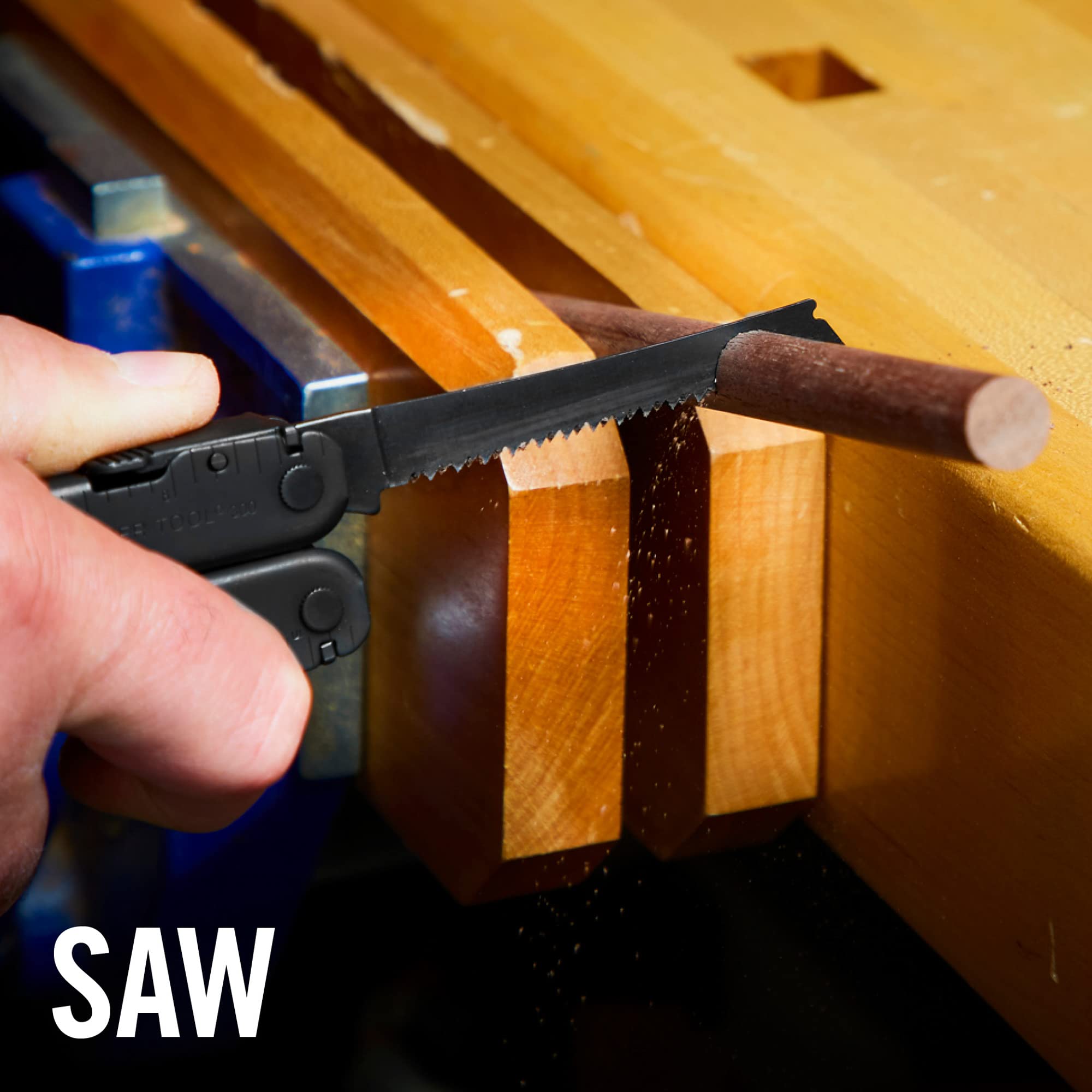 Leatherman Super Tool 300 built-in ruler supports precise measurements for layouts.