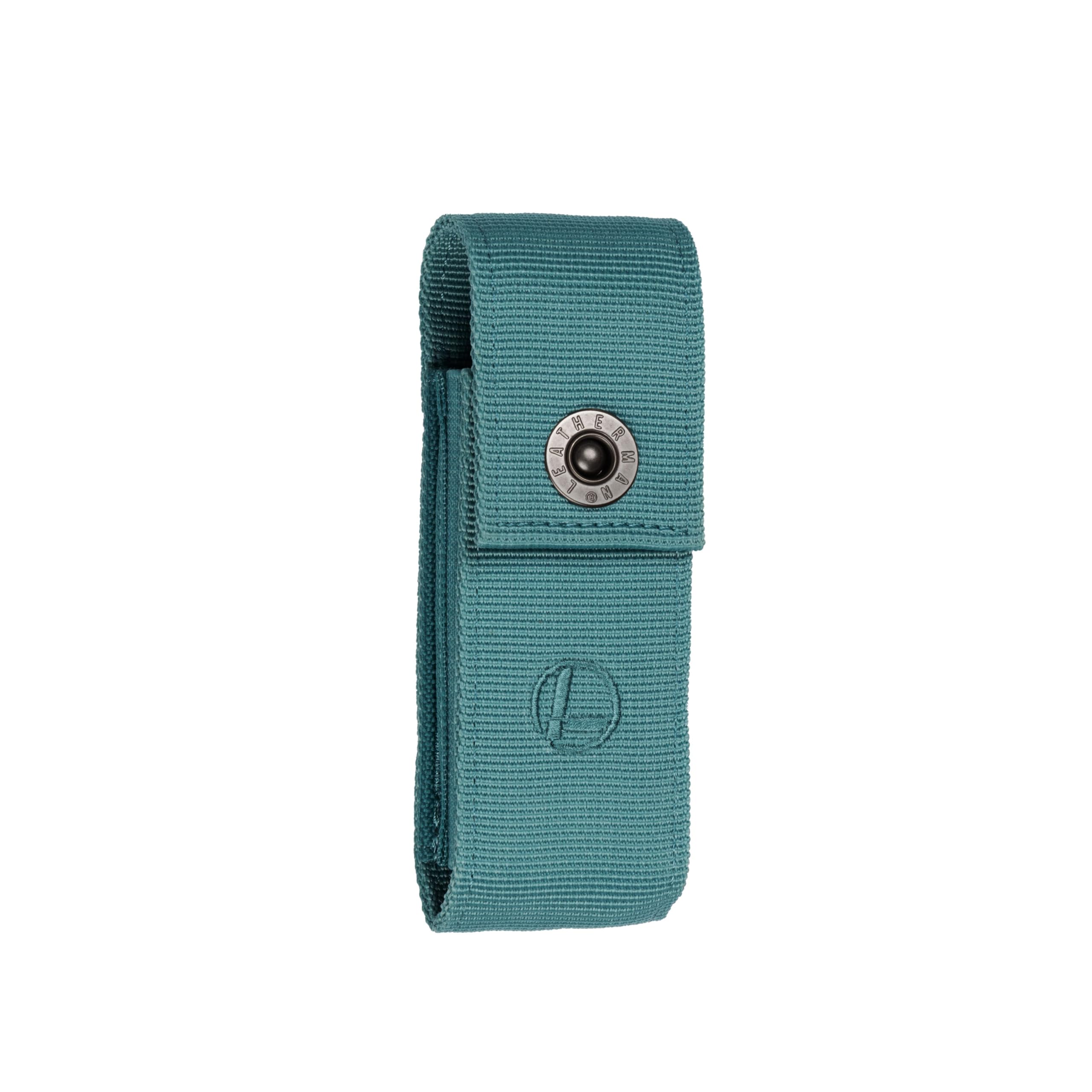 Leatherman Turquoise Nylon Sheath for Large tools keeps your multi-tool secure and accessible.