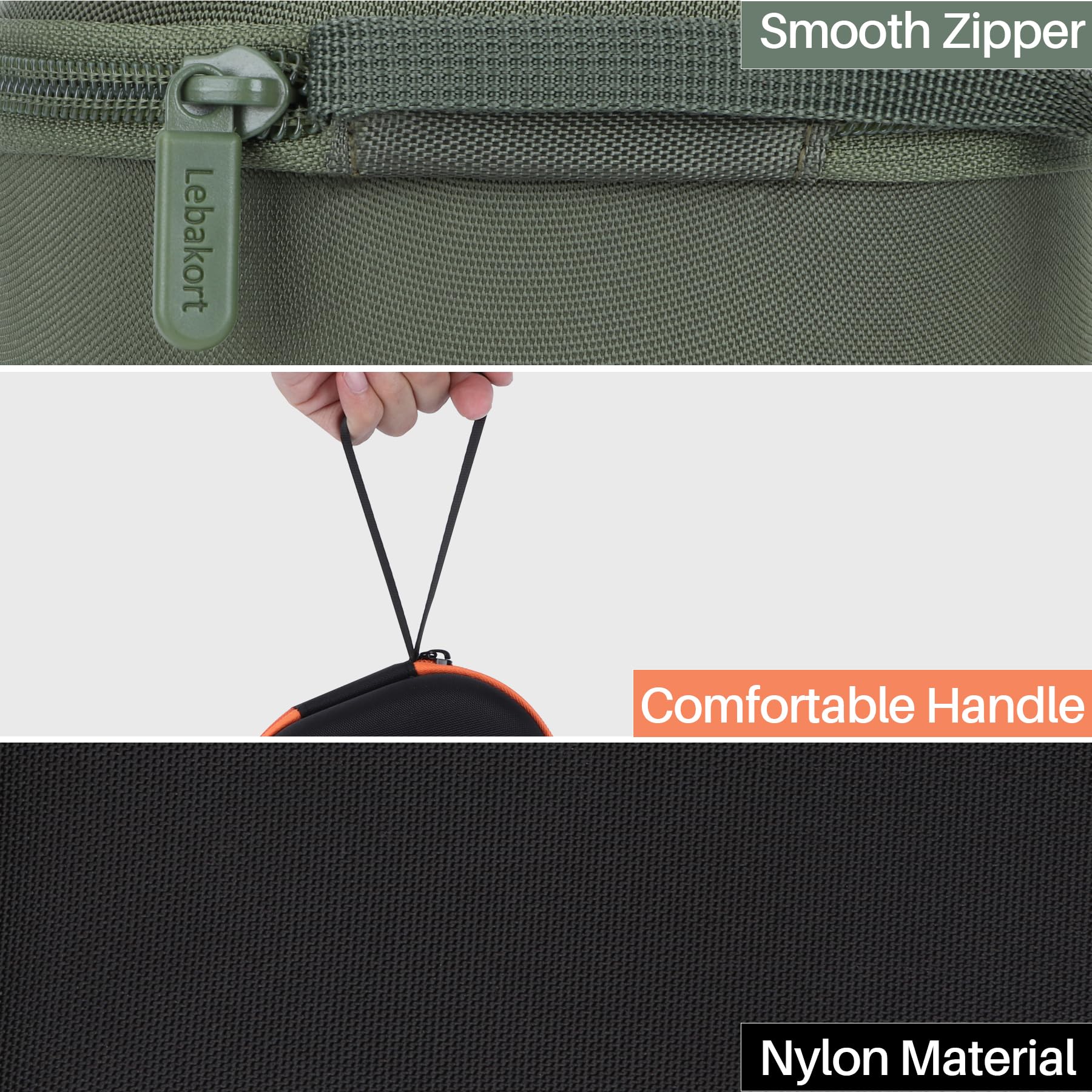 Lebakort carry-handle enables easy portable transport of your earmuffs.