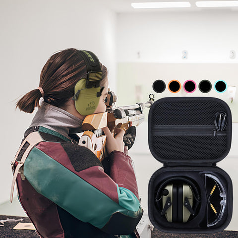 Lebakort case shown empty ready for earmuffs