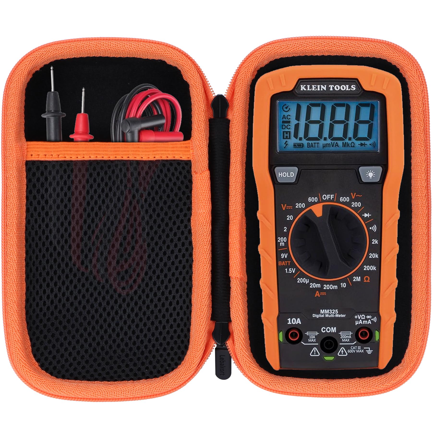 Lebakort case for Klein 69355 front view protects your meter on the go.