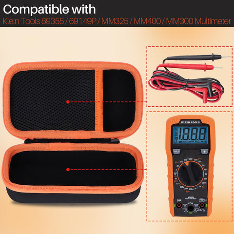 Lebakort Klein MM325 mesh pocket keeps small tools neatly stored.