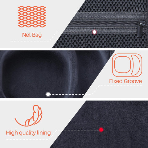 Lebakort inner mesh pocket with zipper keeps items organized