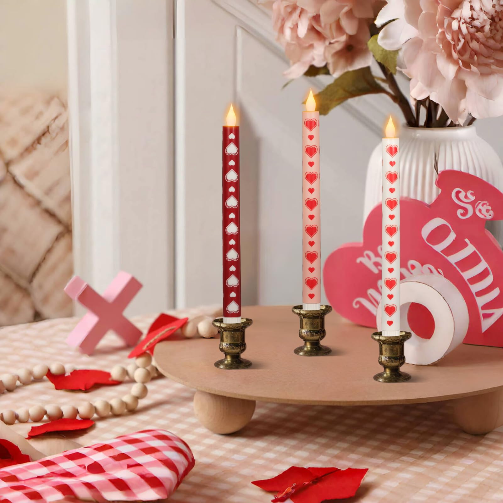 Lebaley bedroom romantic candle set sets cozy ambience.