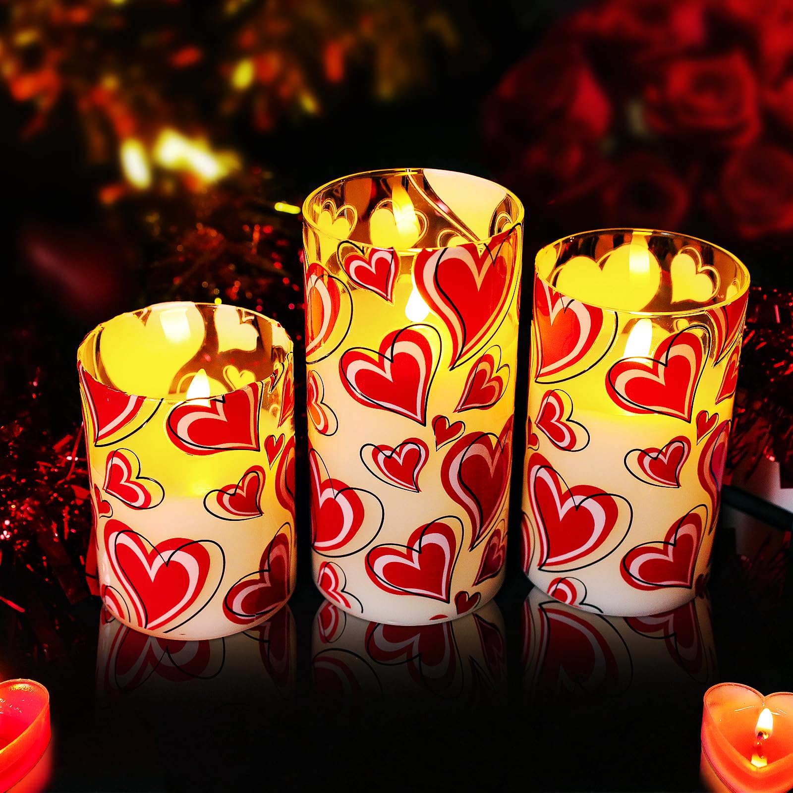 Lebelay glass-encased candle resembles wax without dripping mess.