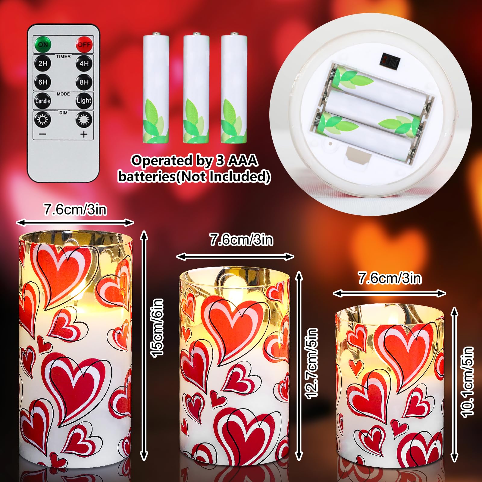 Lebelay Valentine heart candle large fills rooms with cozy, ambient illumination.