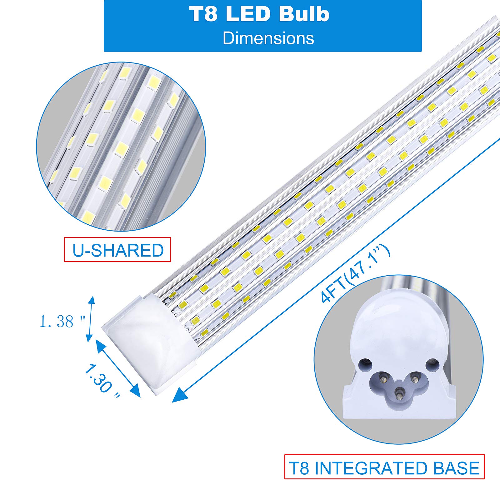 LED LIGHT 777 60W energy-saving LED shop light.