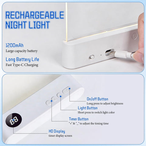 LED Reading Light dimmer control showing seamless brightness.